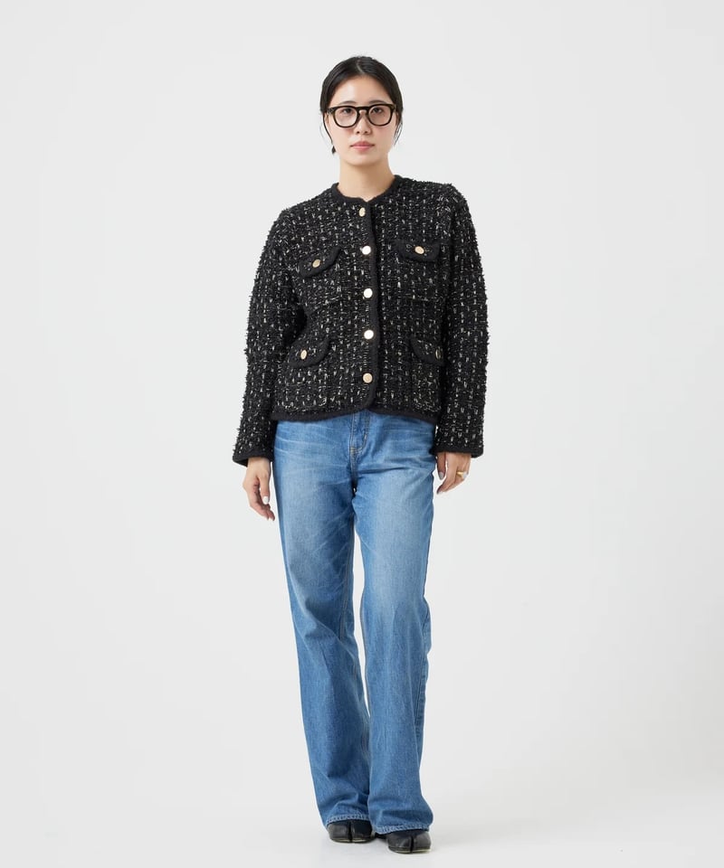 torrazzo donna（トラッゾドンナ）】ツイードニットジャケット | nulla