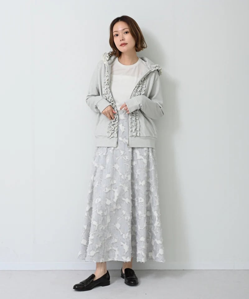 HERENCIA（ヘレンチア）】ラメフリルパーカー | nulla online