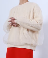 【torrazzo donna（トラッゾドンナ）】シアーチュール×ニットトップス