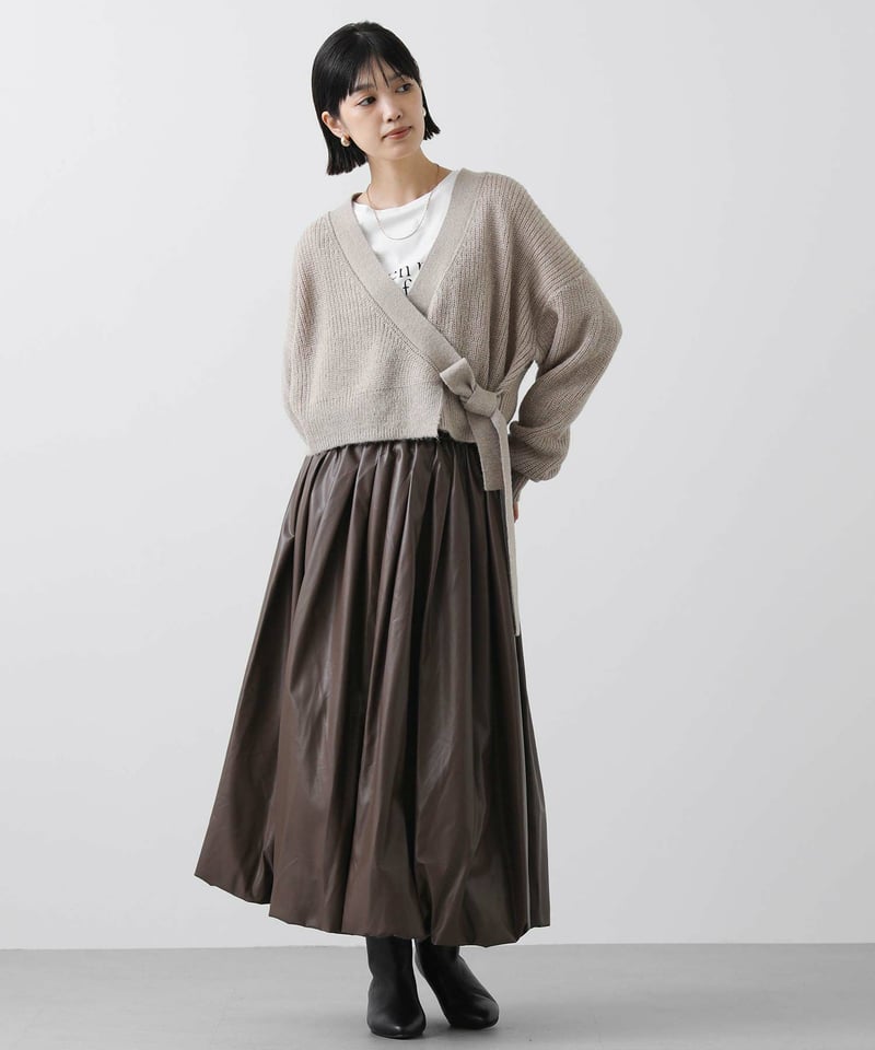 torrazzo donna（トラッゾドンナ）】エコレザーバルーンスカート