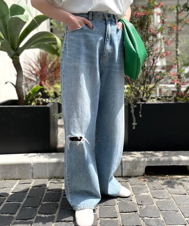 cafune（カフネ）】ビンテージクラッシュ デニムパンツ | nulla online