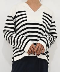 【torrazzo donna（トラッゾドンナ）】セーラーカラーニットトップス