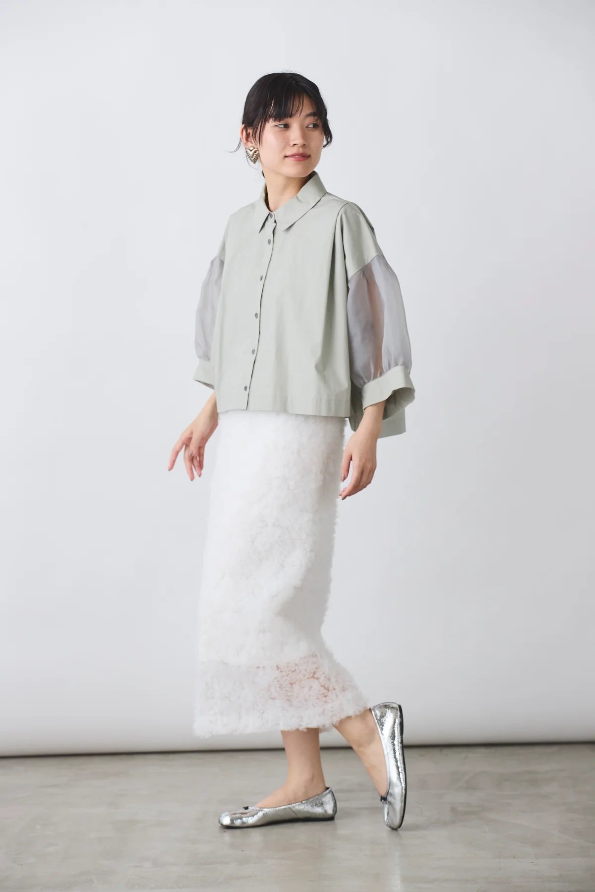 【30%OFF】 donna(トラッゾドンナ)】Iラインチュールスカート torrazzo | o nulla スカート