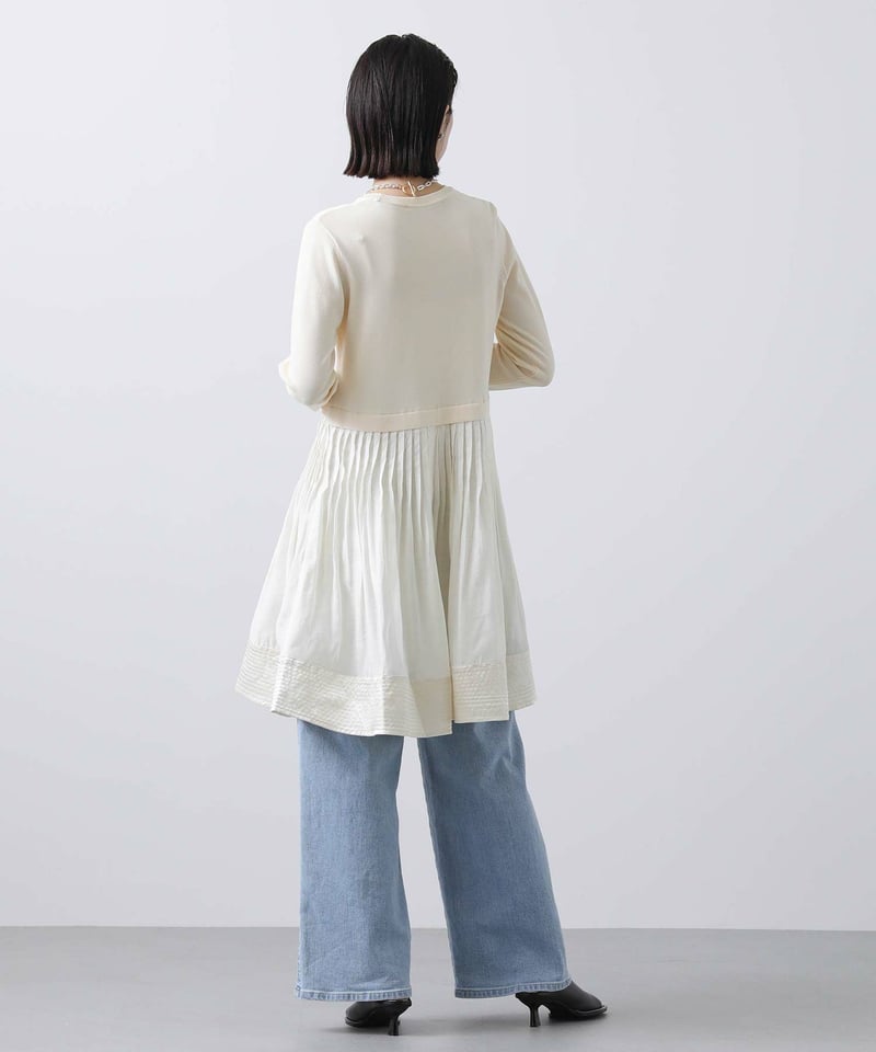 TORRAZZO DONNA/トラッゾドンナ　ボウタイリブニット　ナチュラル　白 TORRAZZO DONNA（トラッゾドンナ）ニット・セーター 白 サイズ:F