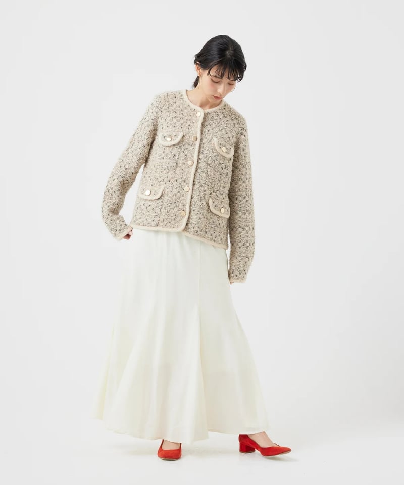 torrazzo donna（トラッゾドンナ）】ツイードニットジャケット | nulla