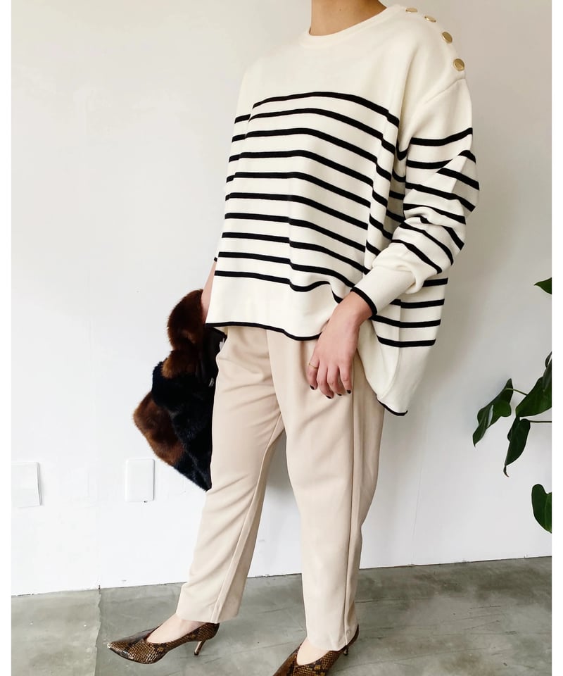 torrazzo donna（トラッゾドンナ）】オーバーサイズボーダーニット 