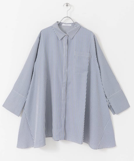 【torrazzo donna（トラッゾドンナ）】Aライン ストライプシャツ