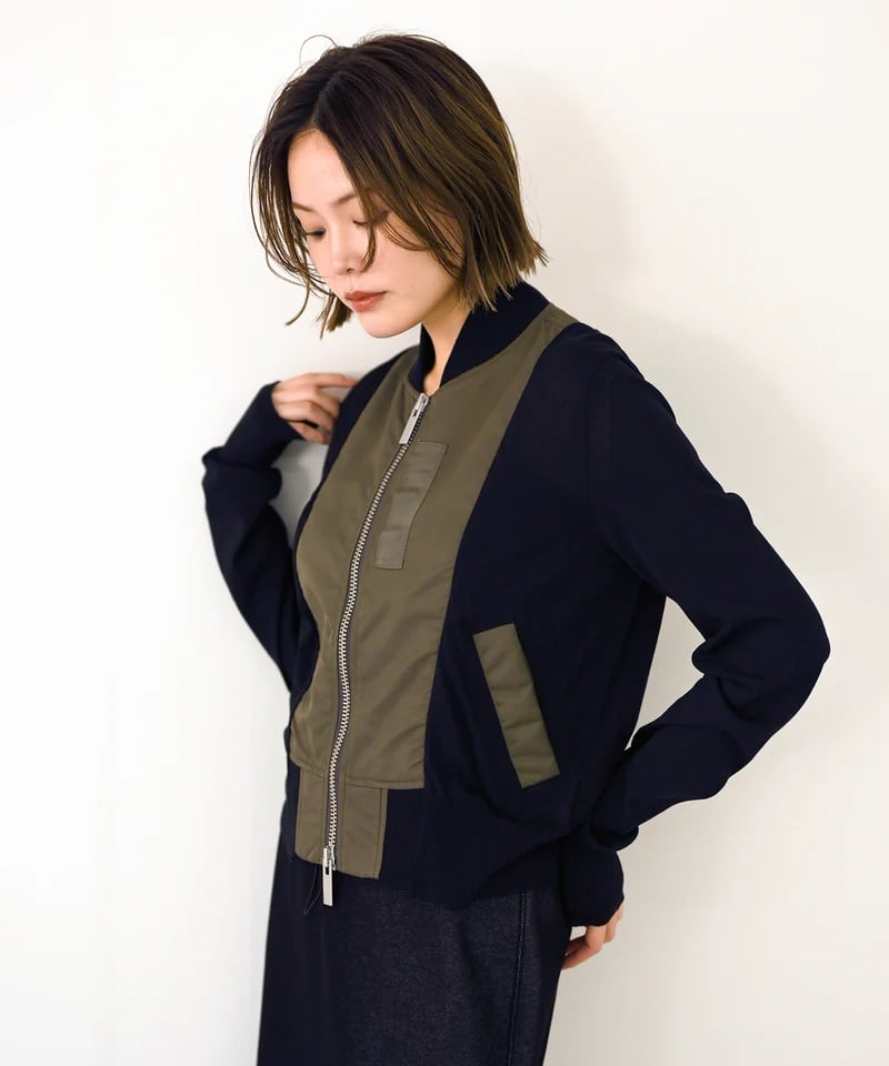 HERENCIA（ヘレンチア）】ニットドッキング ブルゾン | nulla online