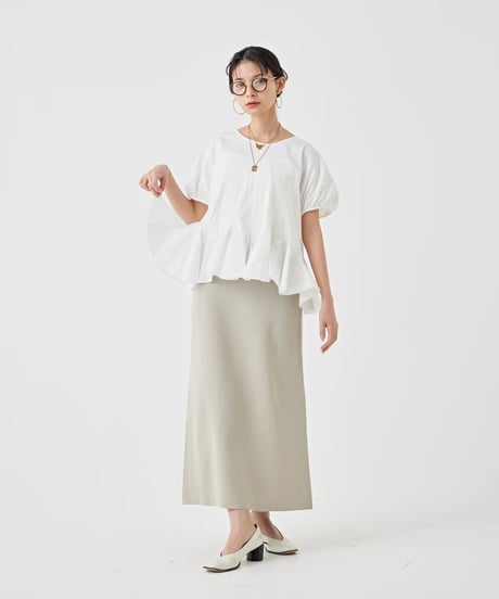 【torrazzo donna（トラッゾドンナ）】ハイブリットファブリックトップス