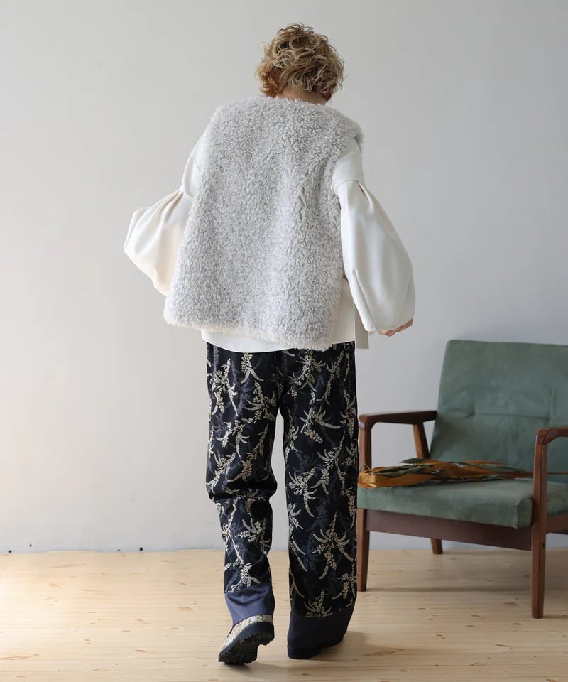 HERENCIA（ヘレンチア）】サイドリボン ボアベスト | nulla online