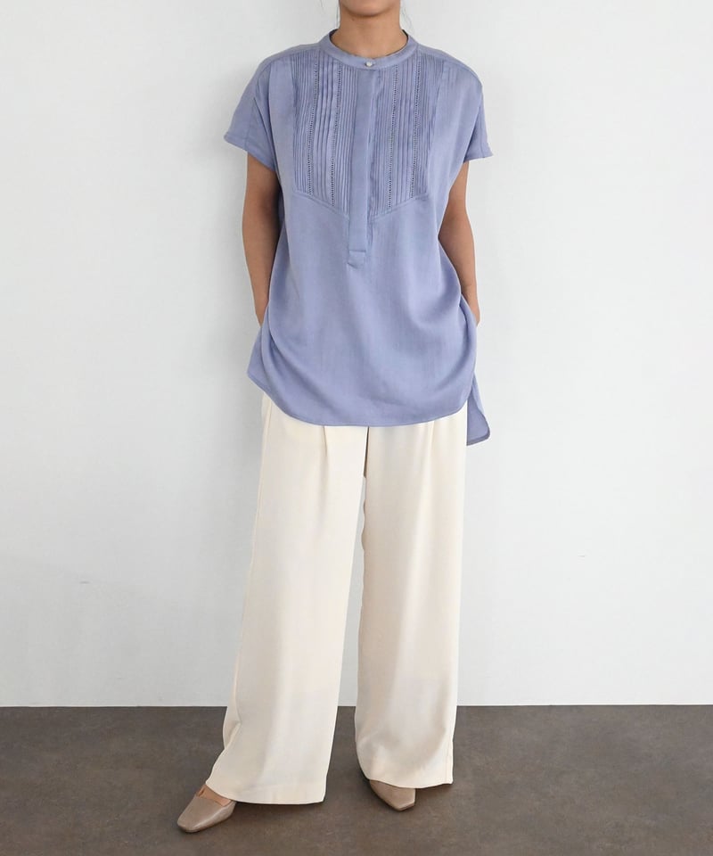 torrazzo donna（トラッゾドンナ）】フレンチスリーブチュニックシャツ