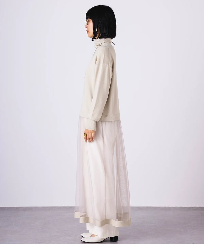 torrazzo donna（トラッゾドンナ）】ニット×チュールワンピース