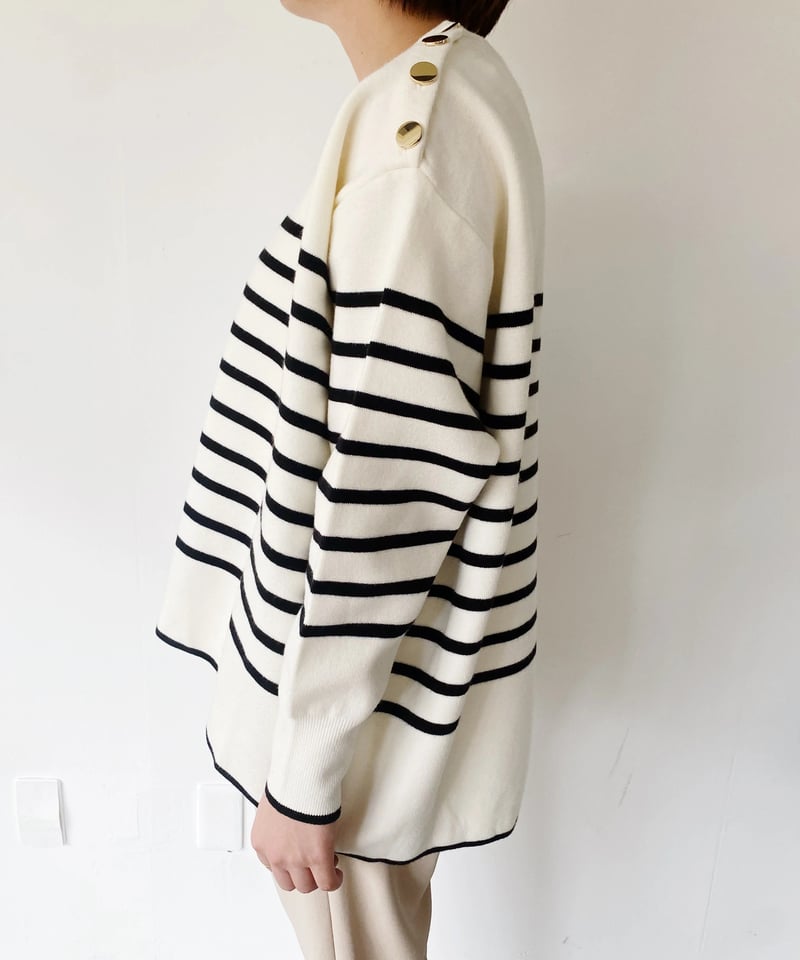 torrazzo donna（トラッゾドンナ）】オーバーサイズボーダーニット 