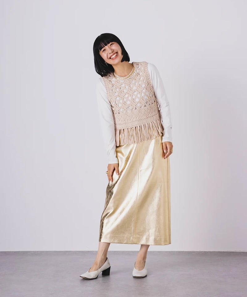 torrazzo donna（トラッゾドンナ）】2WAY マクラメ編みニット