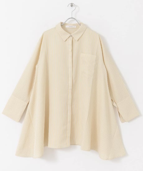 【torrazzo donna（トラッゾドンナ）】Aライン ストライプシャツ