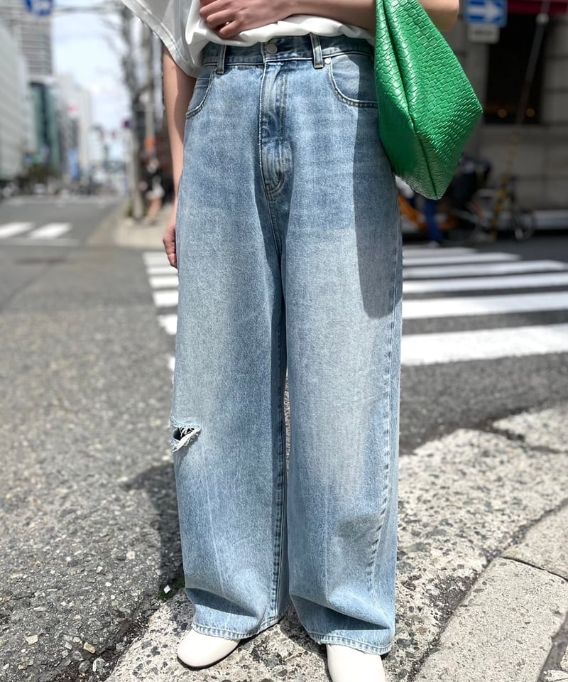 cafune vintage crash denim カーブデニム cafune】vintage crash wide denim | selectshop k