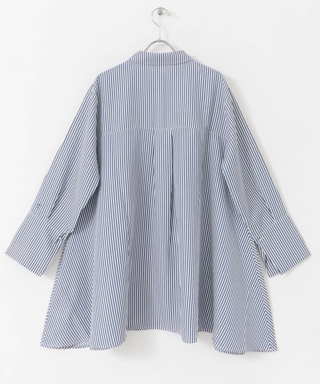 【torrazzo donna（トラッゾドンナ）】Aライン ストライプシャツ