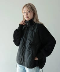 【HERENCIA（ヘレンチア）】キルティング×ニット ドッキングジャケット