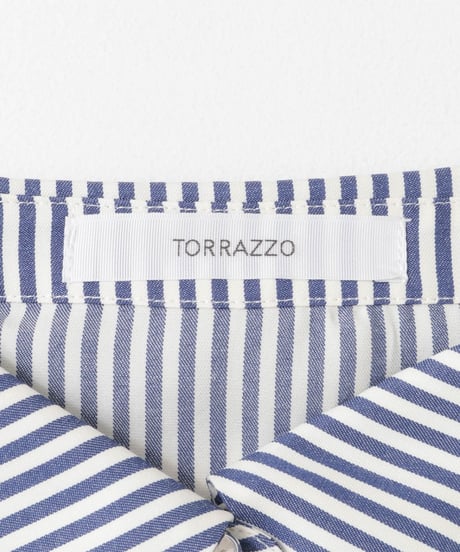【torrazzo donna（トラッゾドンナ）】Aライン ストライプシャツ