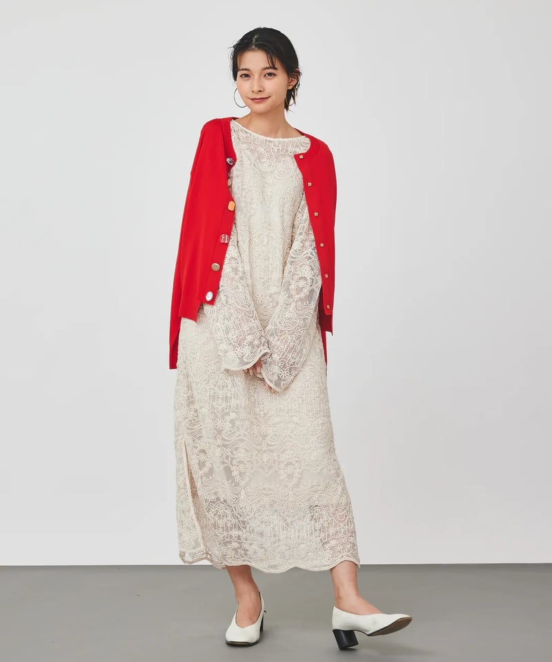torrazzo donna(トラッゾドンナ)】立体コード刺繍レース torrazzo donna(トラッゾドンナ)】立体コード刺繍レース