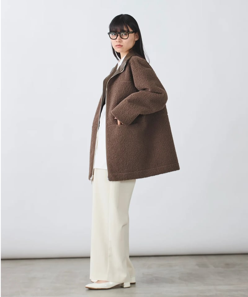 torrazzo donna（トラッゾドンナ）】レザー×ボアハイブリットコート