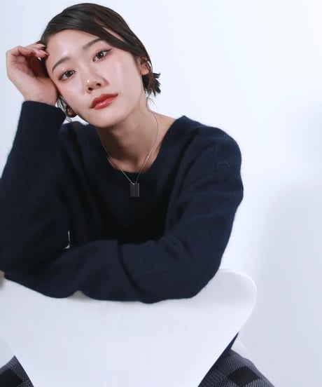【torrazzo donna（トラッゾドンナ）】ラクーン混ベーシック2WAYネックトップス