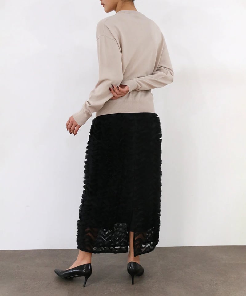 今季新作 完売 TORRAZZODONNA Iラインチュールスカート torrazzo donna（トラッゾドンナ）】Iラインチュールスカート