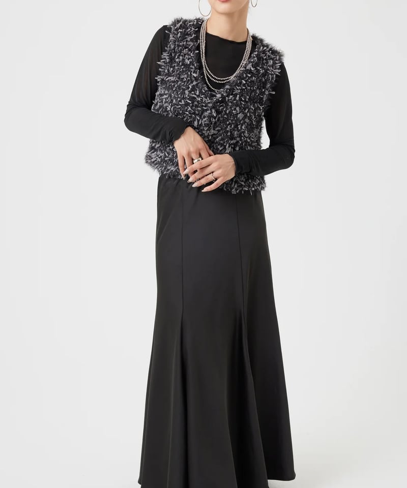 torrazzo donna（トラッゾドンナ）】ファンシーヤーンニットビスチェ