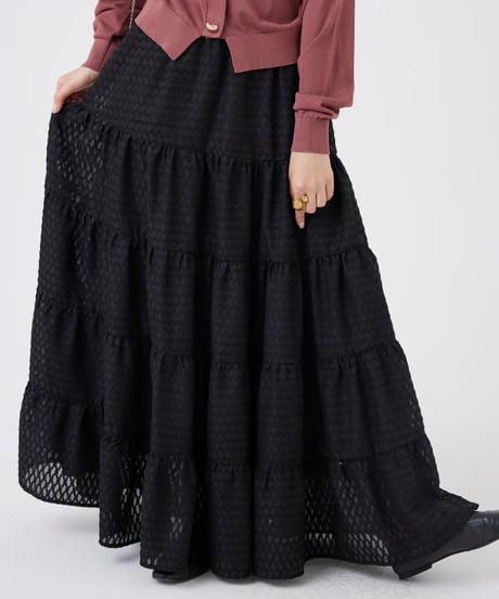 【torrazzo donna（トラッゾドンナ）】ジオメタリックフレアースカート