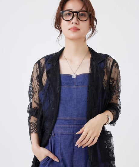【torrazzo donna（トラッゾドンナ）】フローラルラッセルレースジャケット
