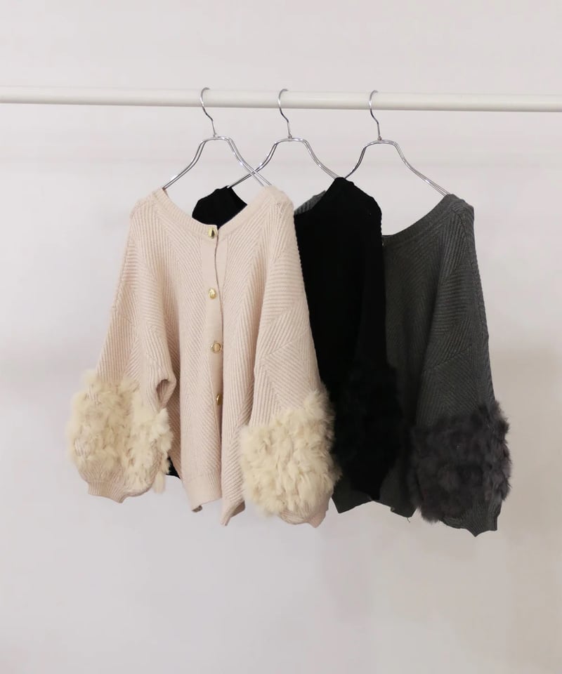 新品未使用　☆トラッツォドンナ☆　2wayカーディガン　イシカワラボ torrazzo donna（トラッゾドンナ）】ラビットファー2WAYニット