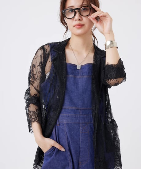 【torrazzo donna（トラッゾドンナ）】フローラルラッセルレースジャケット
