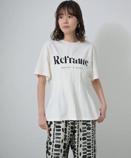 【HERENCIA（ヘレンチア）】Reframeロゴ タックTシャツ