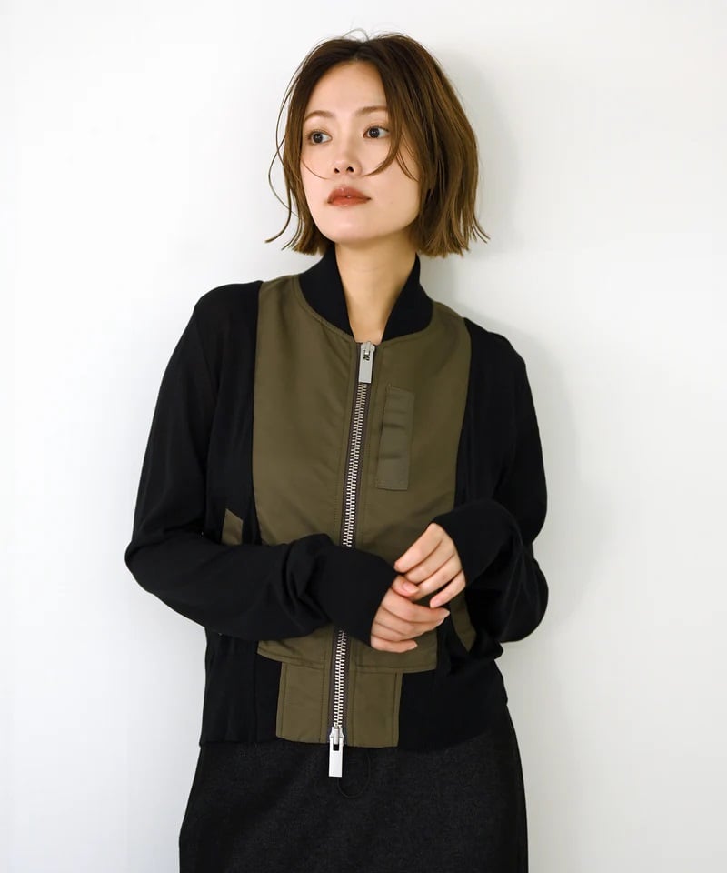 HERENCIA（ヘレンチア）】ニットドッキング ブルゾン | nulla online