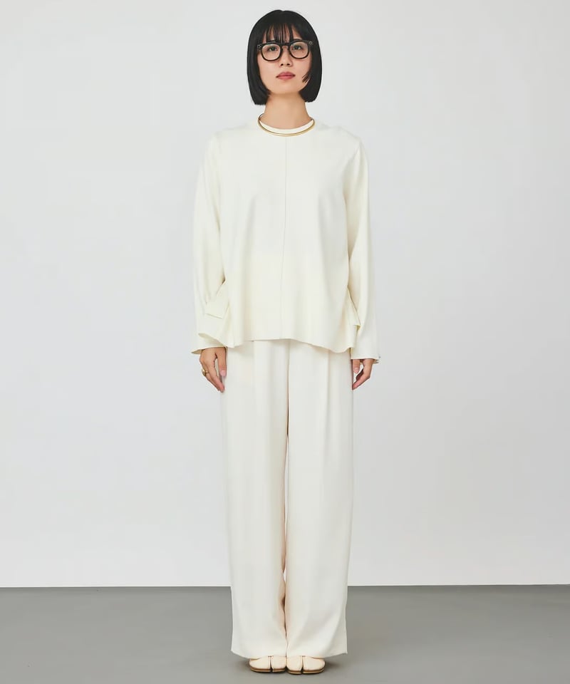 torrazzo donna（トラッゾドンナ）】ミラノリブニット×後ろ布帛