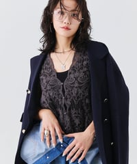 【torrazzo donna（トラッゾドンナ）】立体コード刺繍レース ベスト