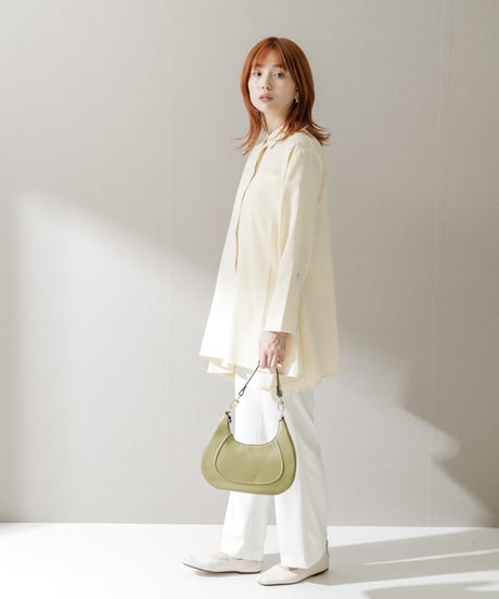 【torrazzo donna（トラッゾドンナ）】Aライン ストライプシャツ