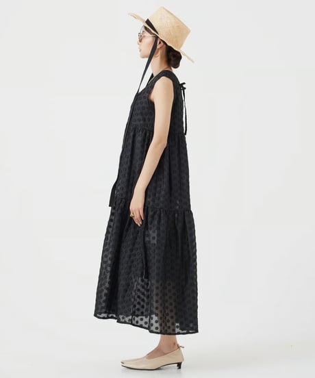 【torrazzo donna（トラッゾドンナ）】ドットシアーティアード2WAYワンピース