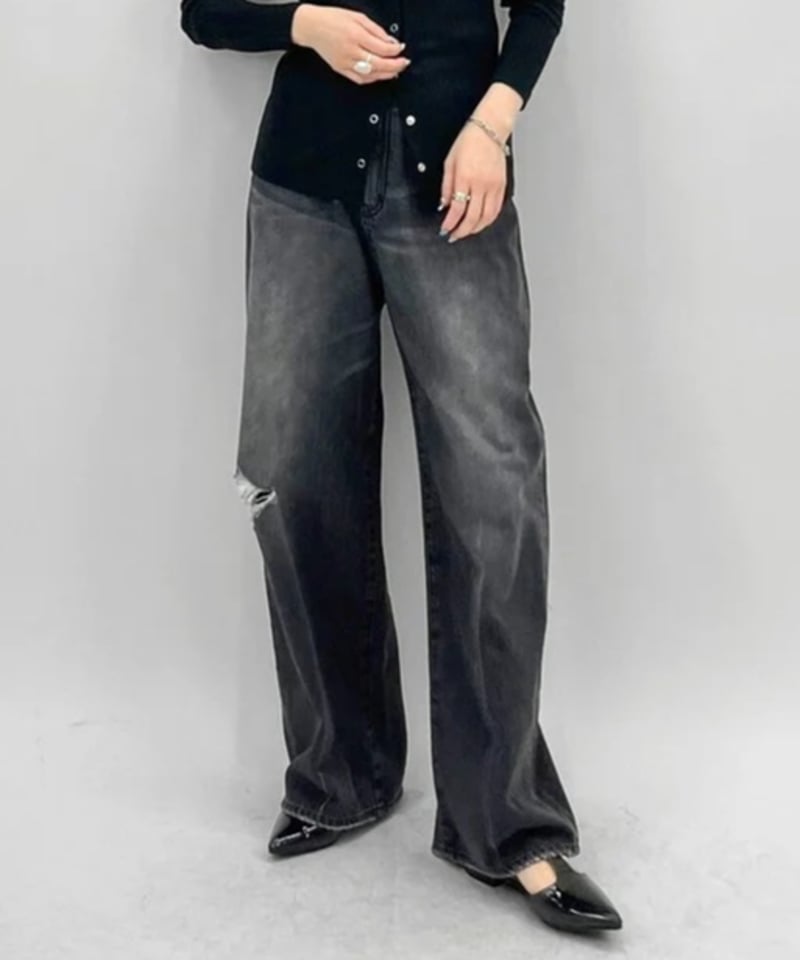cafune vintage crash denim カーブデニム cafune】vintage crash wide denim | selectshop k