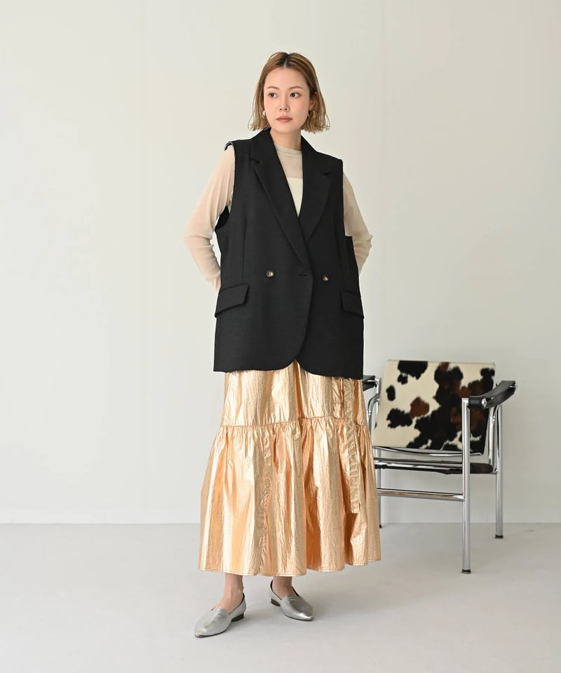 HERENCIA ヘレンチア ボンディングベスト　フリル　フードベスト HERENCIA ヘレンチア ボンディングベスト フリル フードベスト