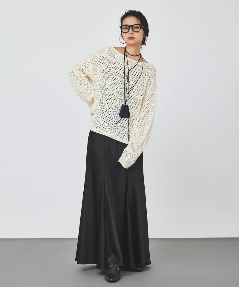 torrazzo donna(トラッゾドンナ)】ファンシーヤーンスパングルニット torrazzo donna(トラッゾドンナ)】ファンシーヤーンスパングルニット
