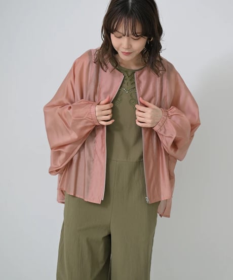 【HERENCIA（ヘレンチア）】ドルマンスリーブ シアーブラウス