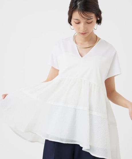 【torrazzo donna（トラッゾドンナ）】ハイブリットトップス