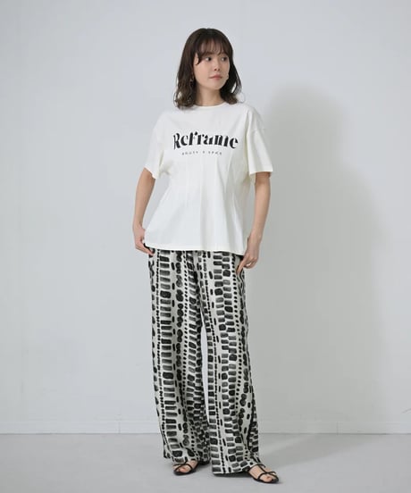【HERENCIA（ヘレンチア）】Reframeロゴ タックTシャツ