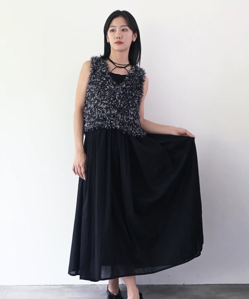 torrazzo donna（トラッゾドンナ）】ファンシーヤーンニットビスチェ