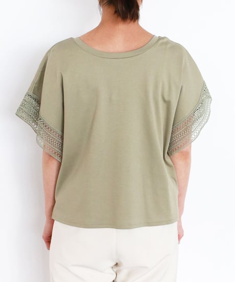 【torrazzo donna （トラッゾドンナ）】カットソー×レース Tシャツ