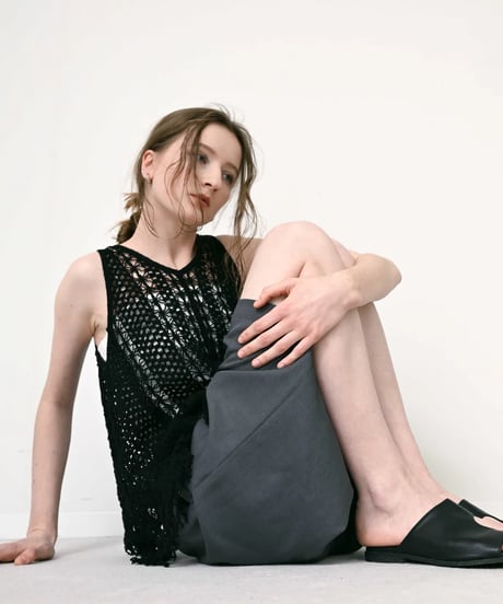 【HERENCIA（ヘレンチア）】レースニットベスト