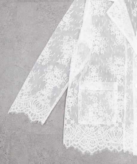 【torrazzo donna（トラッゾドンナ）】フローラルラッセルレースジャケット