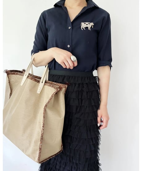 【torrazzo donna （トラッゾドンナ）】メッシュフリル Iラインスカート