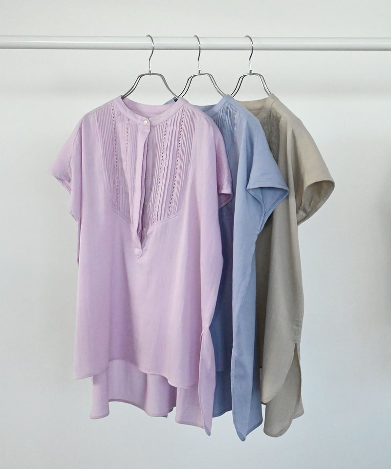 torrazzo donna（トラッゾドンナ）】フレンチスリーブチュニックシャツ